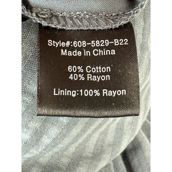 Jenni Kayne Seersucker Shirt Midi Dress Women’s Sz S Ink Blue Lined 3/4 Sleeves - Picture 8 of 9